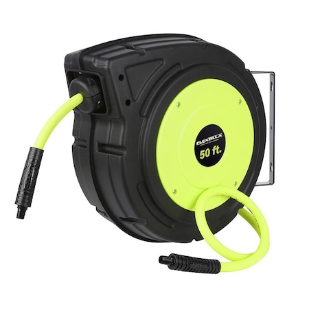 Legacy Legacy Flexzilla 50 ft. L X 3/8 in. D Hybrid Polymer Retractable Air Hose Reel 150 psi Zilla Green L8250FZ